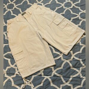 BTLU Cargo Shorts Mens 32 White Flat Front Regular Fit Cotton Blend Casual
#btlu